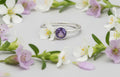 Purple cubic zirconia