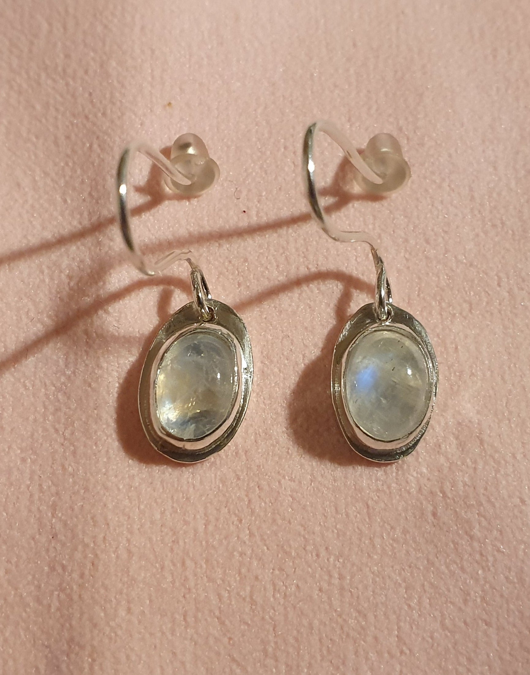 Moonstone drop earrings