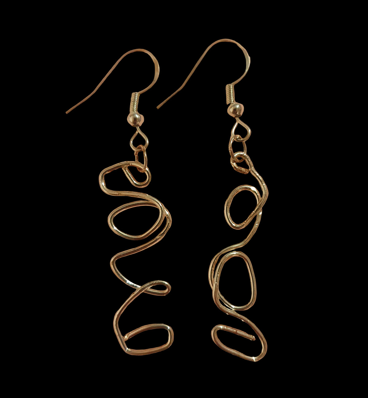 Loopy loops dangling earrings