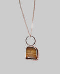 925 sterling silver & Tiger's eye pendant necklace